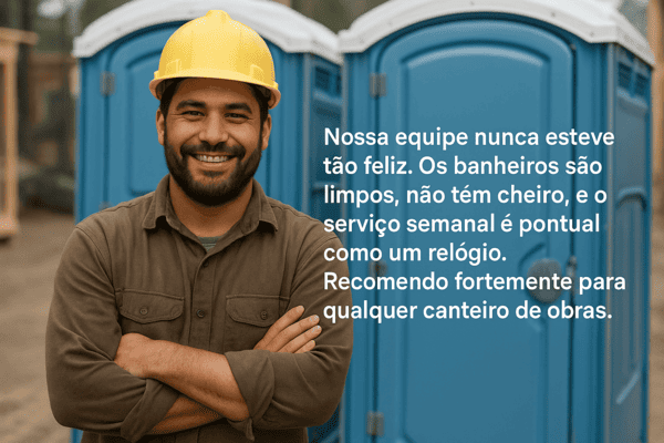 Depoimento de mestre de obras sobre a robustez dos banheiros BANSAN em um canteiro.